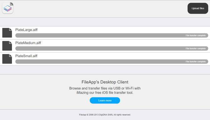Загрузка файлов в FileApp из браузера